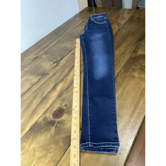 Kancan Womens Size 1/24 Mid Rise Skinny Dark Wash Jeans - Picture 9 of 9